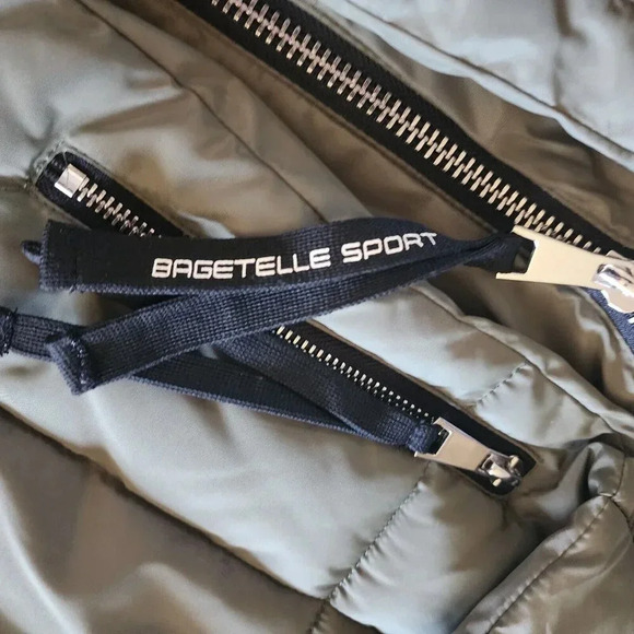 Bagatelle Sport Olive Green Layered Subarctic Thermal Puffer Zipper Jacket Large - Picture 8 of 15